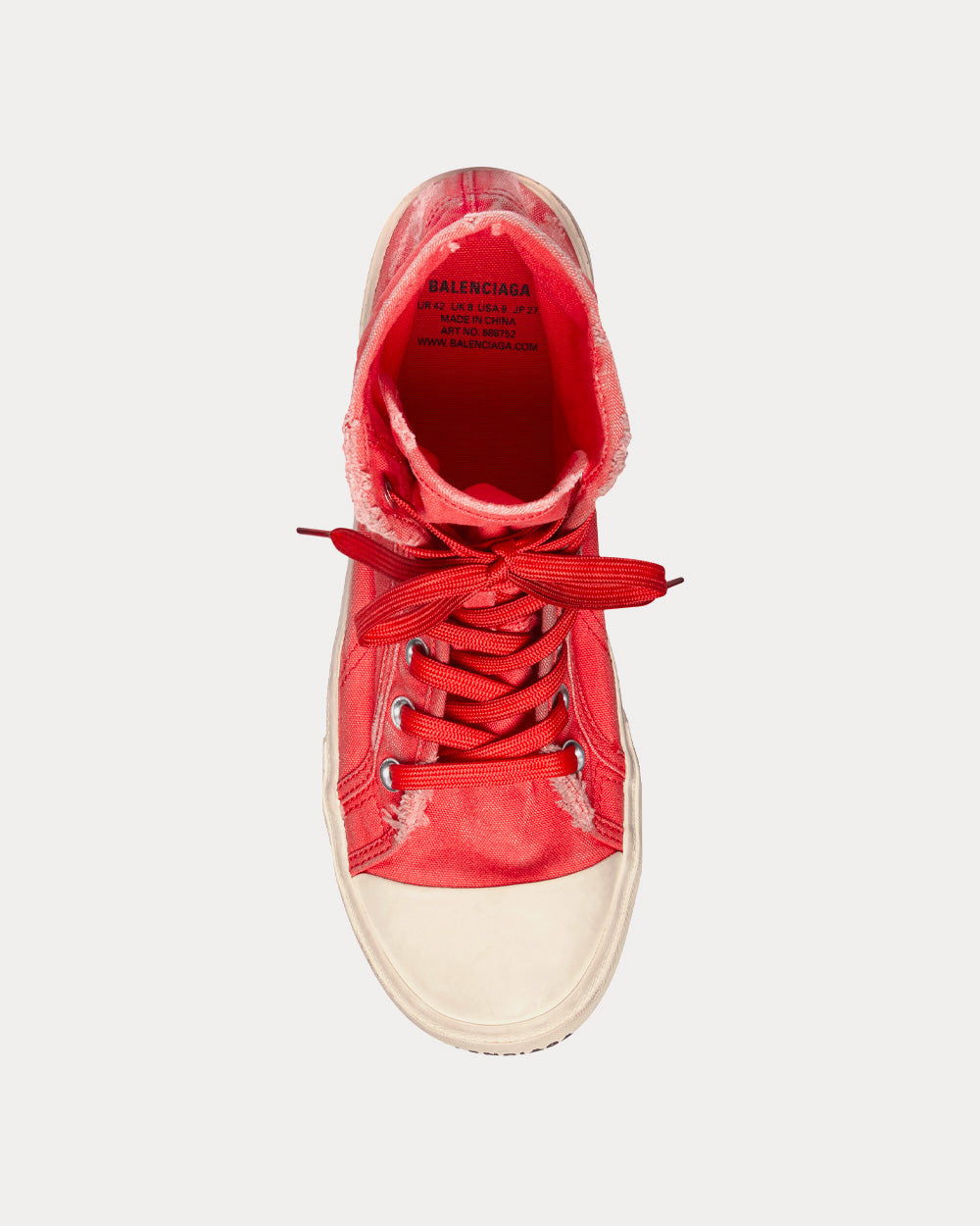 Balenciaga - Paris Red High Top Sneakers