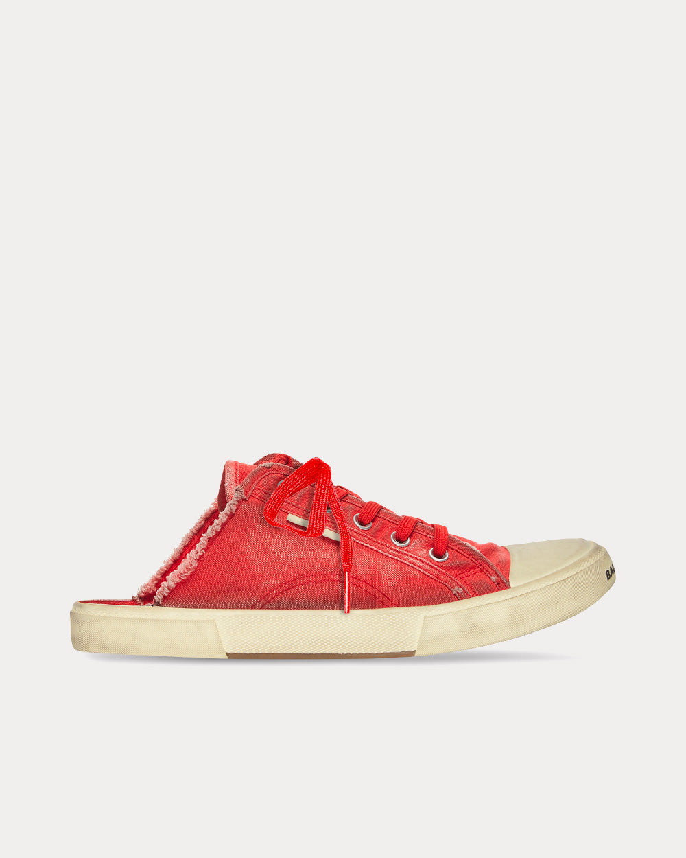 Balenciaga Unisex Paris Mule Red Low Top Sneakers display picture 3