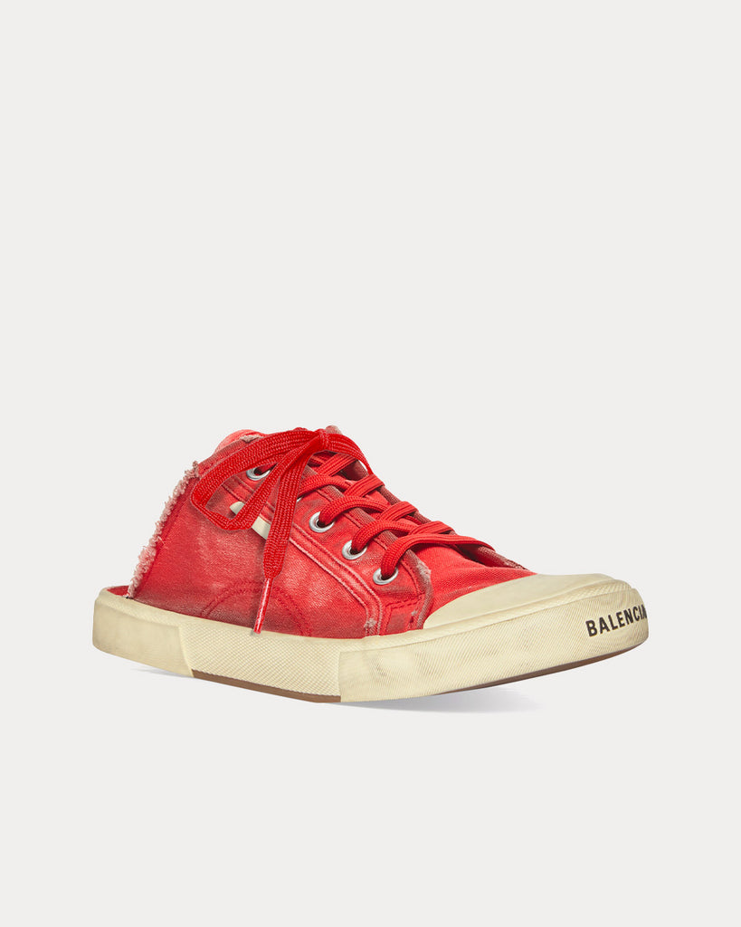 Balenciaga Paris Mule Red Low Top Sneakers - Sneak in Peace