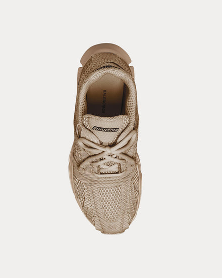 Balenciaga Phantom Fabric & Mesh Monocolor Dark Beige Low Top Sneakers - 2