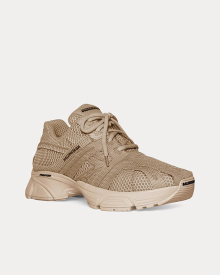 Balenciaga Phantom Fabric & Mesh Monocolor Dark Beige Low Top Sneakers - 3