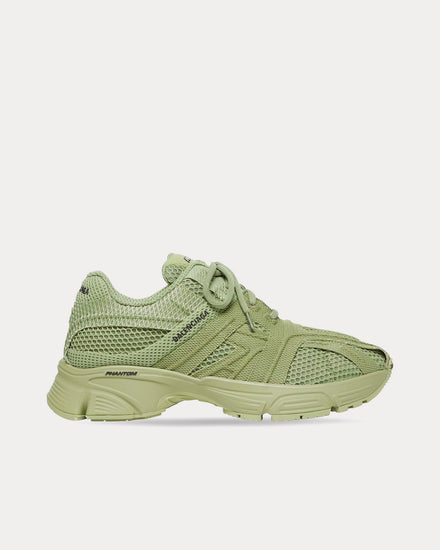 Balenciaga Phantom Fabric & Mesh Monocolor Green Low Top Sneakers - 1