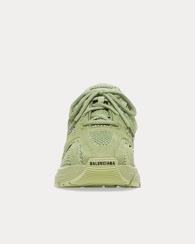 Balenciaga Phantom Fabric & Mesh Monocolor Green Low Top Sneakers - 4
