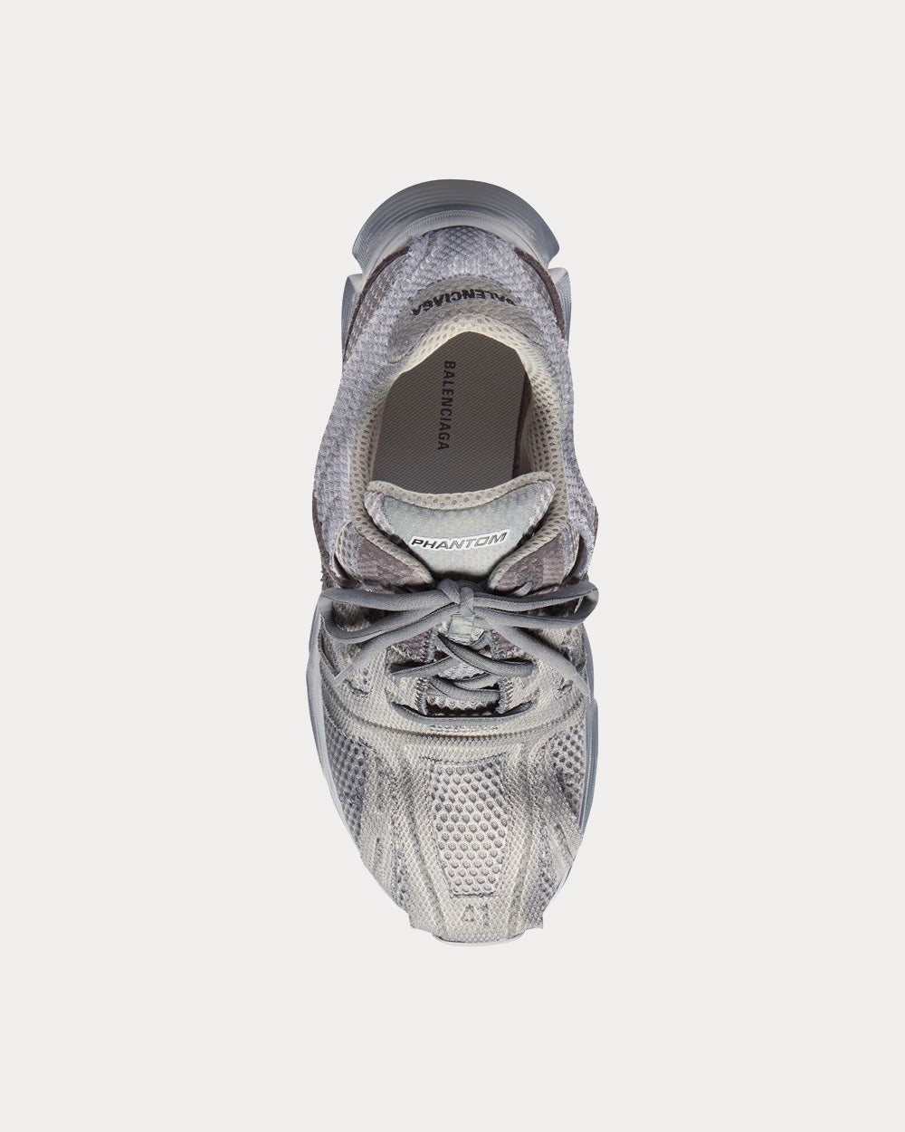 Balenciaga Cities Series Phantom Bicolor Fabric Mesh Washed Grey Low Top Sneakers Sneak in Peace