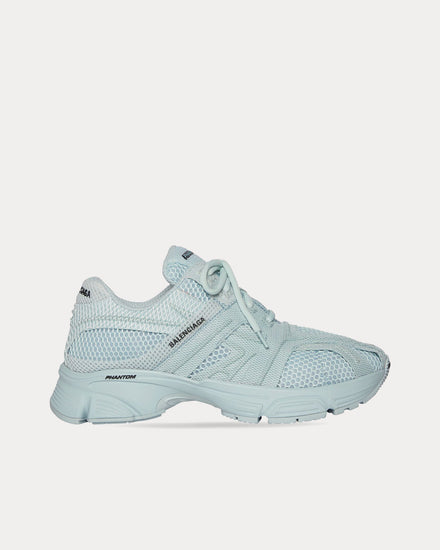 Balenciaga Phantom Bicolor Mesh & Fabric Monocolor Light Blue Low Top Sneakers - 1