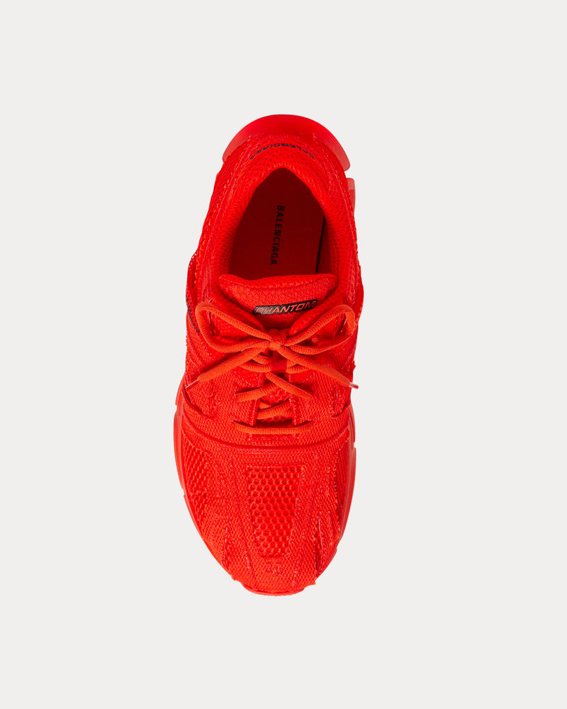 Balenciaga Phantom Fabric & Mesh Monocolor Red Low Top Sneakers - 2