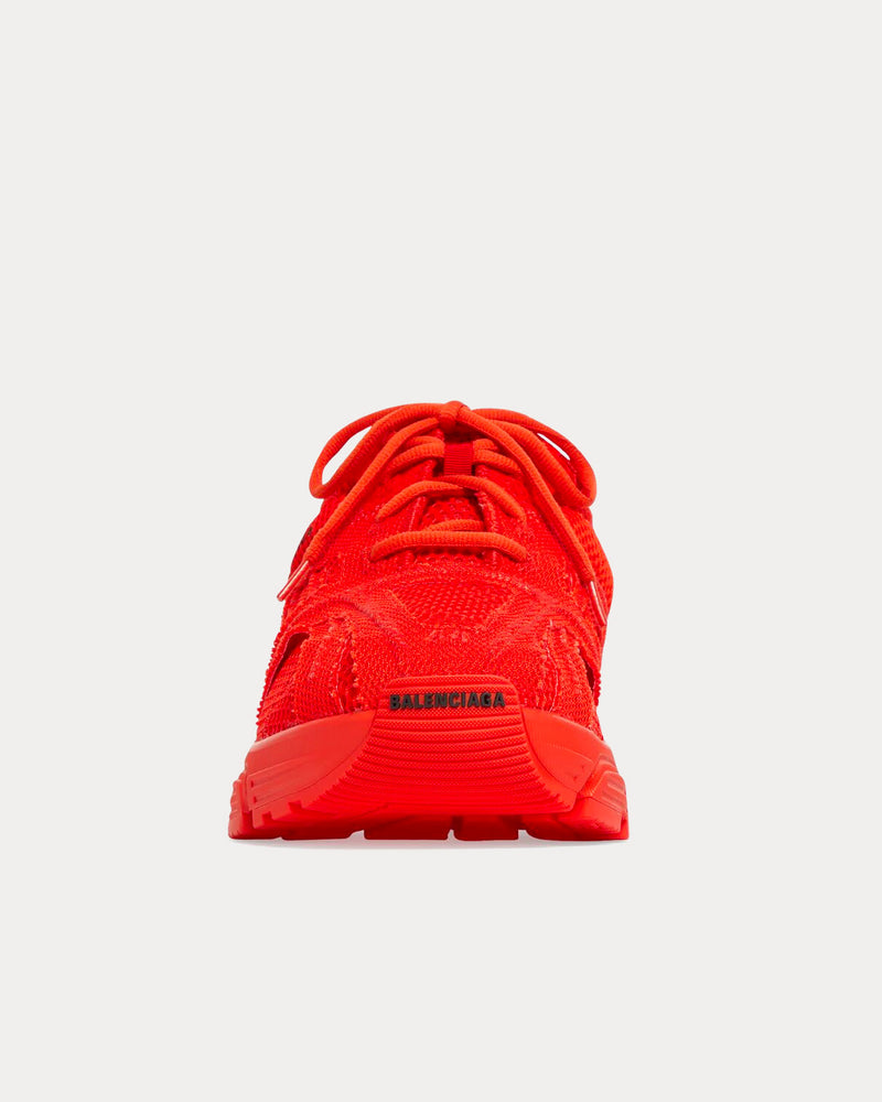 Balenciaga Phantom Fabric & Mesh Monocolor Red Low Top Sneakers - 4