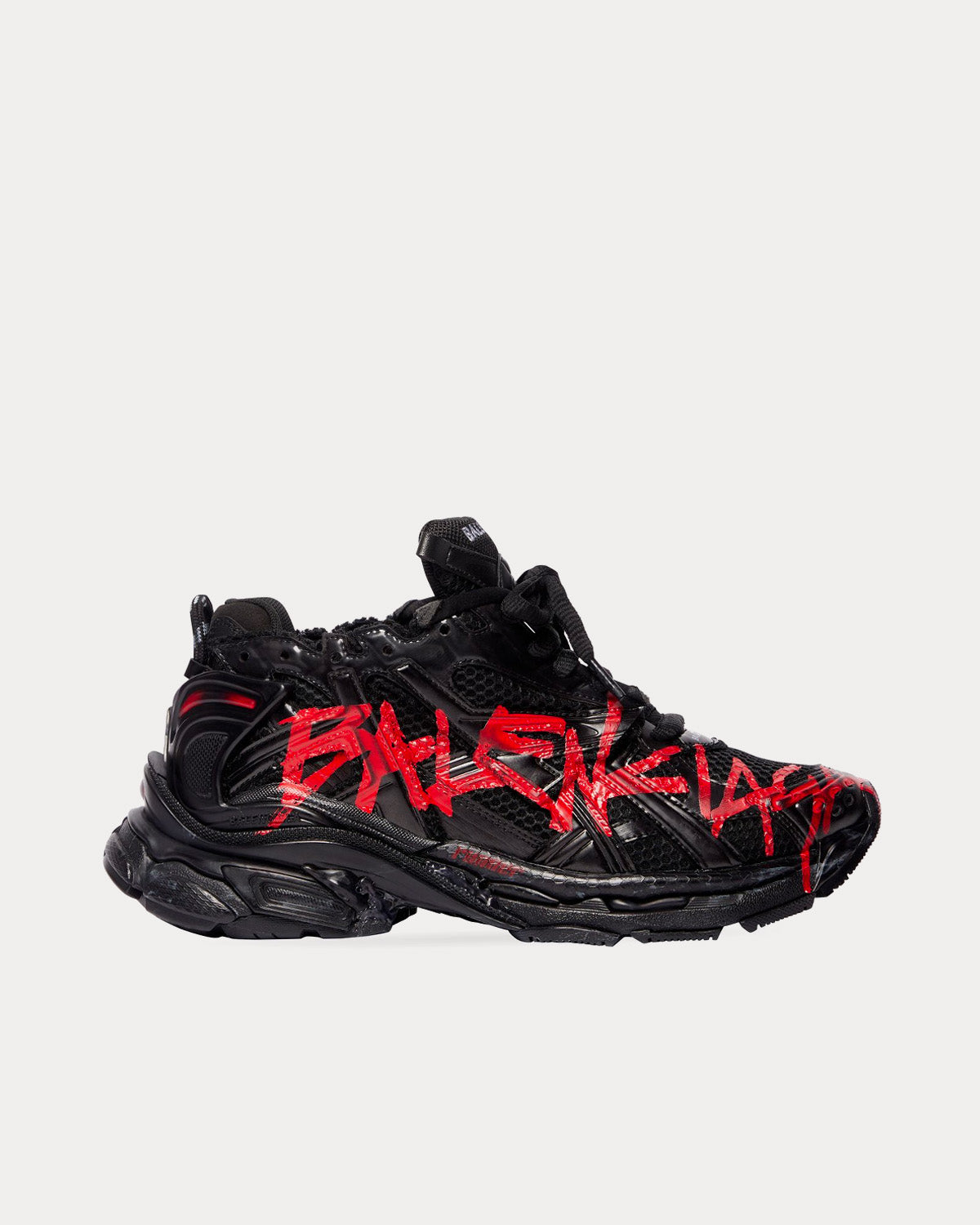 balenciaga sneakers red and black