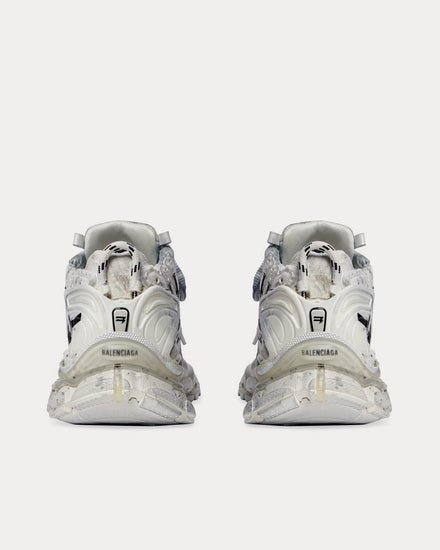 Balenciaga Runner Graffiti Mesh & Nylon White / Black Low Top Sneakers - 4