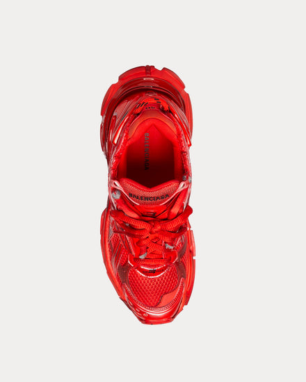 Balenciaga Runner Mesh & Nylon Red Low Top Sneakers - 2