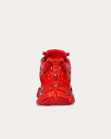 Balenciaga Runner Mesh & Nylon Red Low Top Sneakers - 4