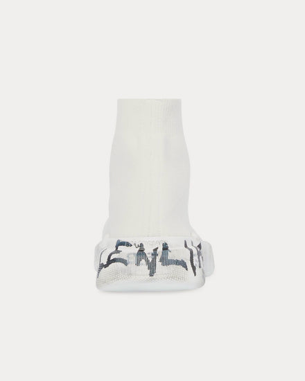 Balenciaga Speed 2.0 Graffiti Recycled Knit Off-White / White High top Sneakers - 4