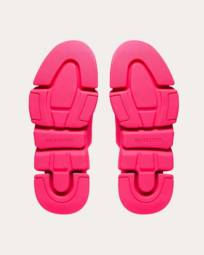 Balenciaga Speed 2.0 Recycled Knit Neon Pink Slide Sandals - 3