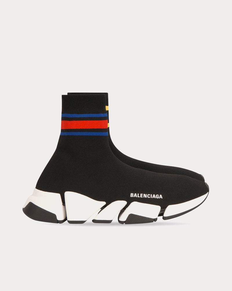Balenciaga Speed 2.0 Black / Multi High Top Sneakers - 1