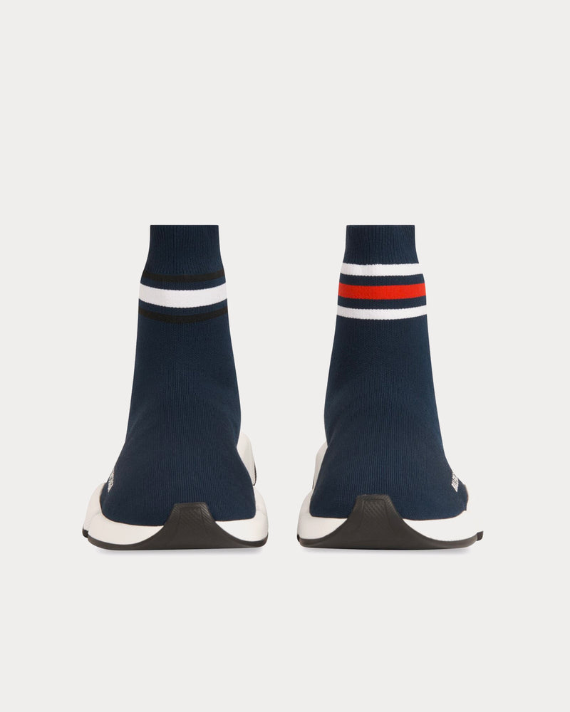 Balenciaga Speed 2.0 Dark Blue / Multi High Top Sneakers - 3