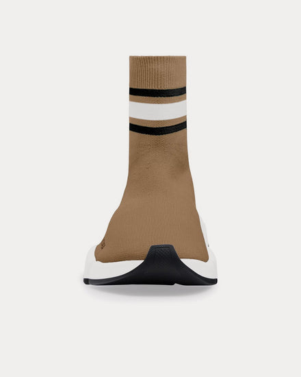 Balenciaga Speed 2.0 Recycled Knit with Stripes Beige High Top Sneakers - 3