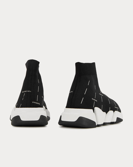 Balenciaga Speed 2.0 Logo Print Black High Top Sneakers - 3