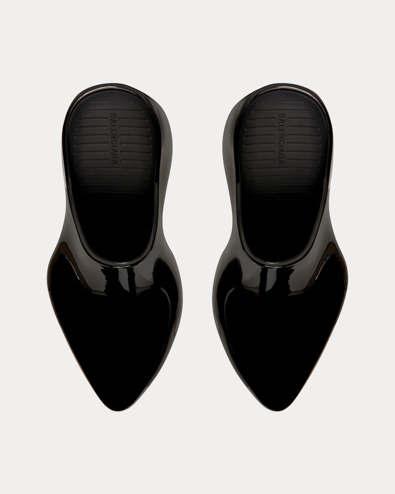 BALENCIAGA technoclog サイズ36 シャイニーブラック Balenciaga Women's Technoclog Shiny Rubber Black Slip Ons