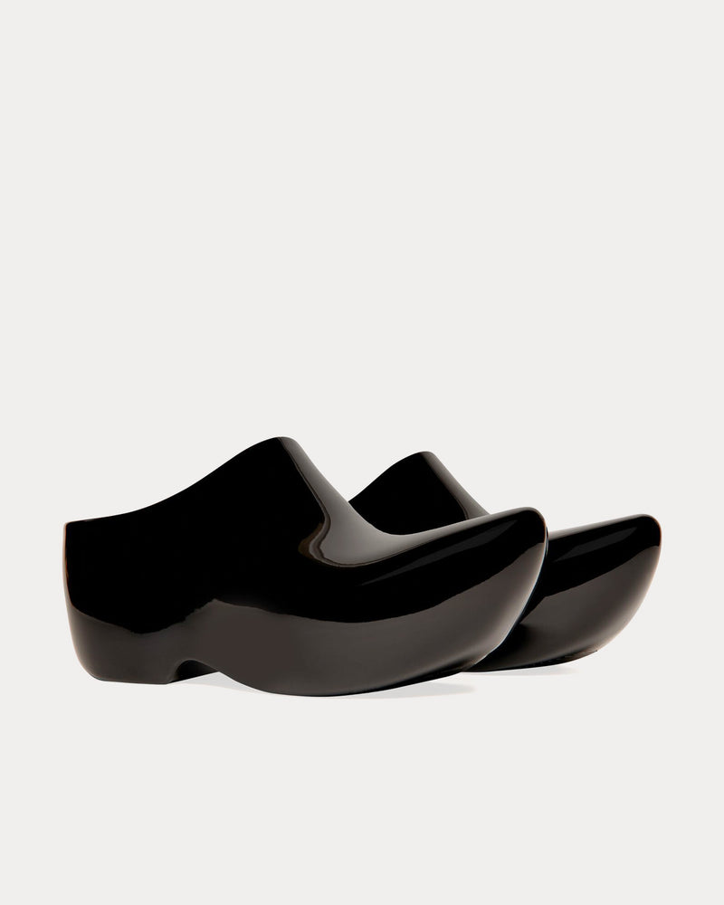 BALENCIAGA バレンシアガ technoclog 41 Balenciaga Women's Technoclog Shiny Rubber Black Slip Ons