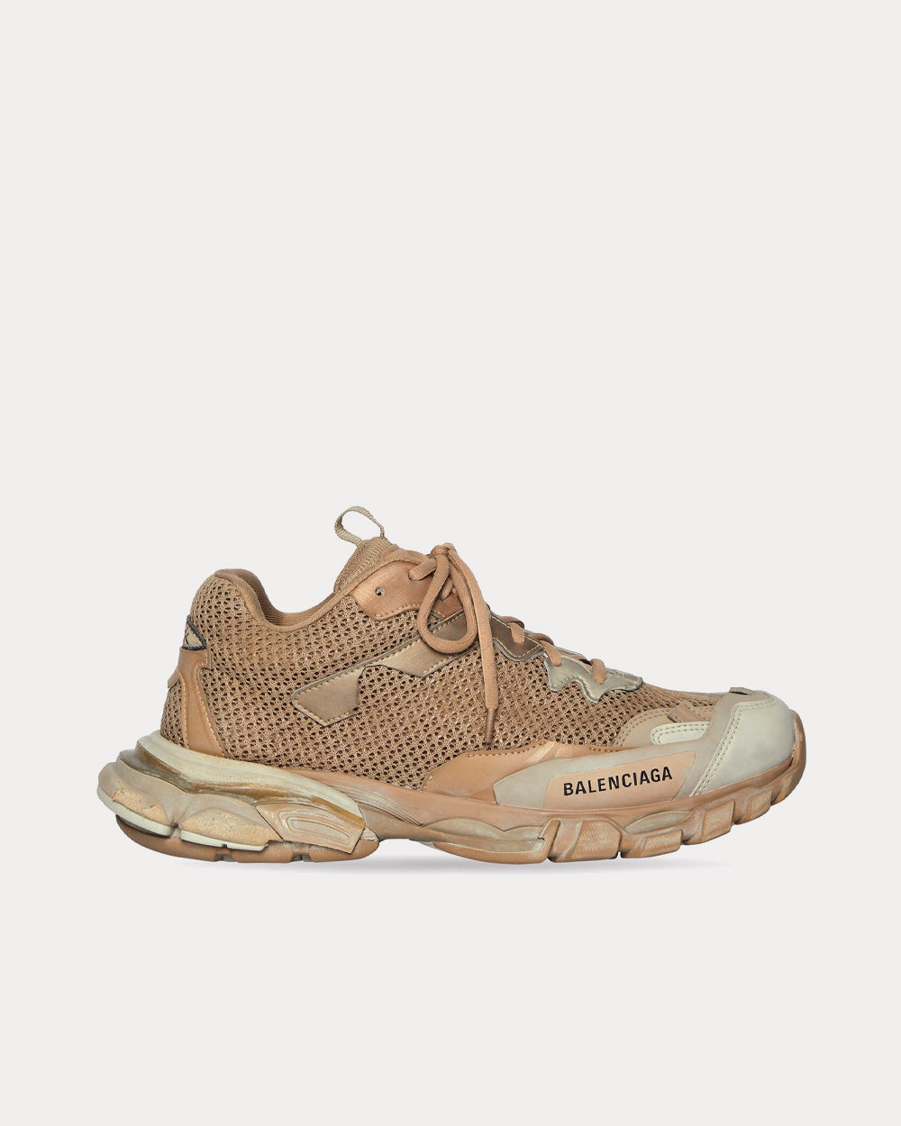Balenciaga Track.3 Mesh Nylon Beige Low Top Sneakers Sneak in Peace
