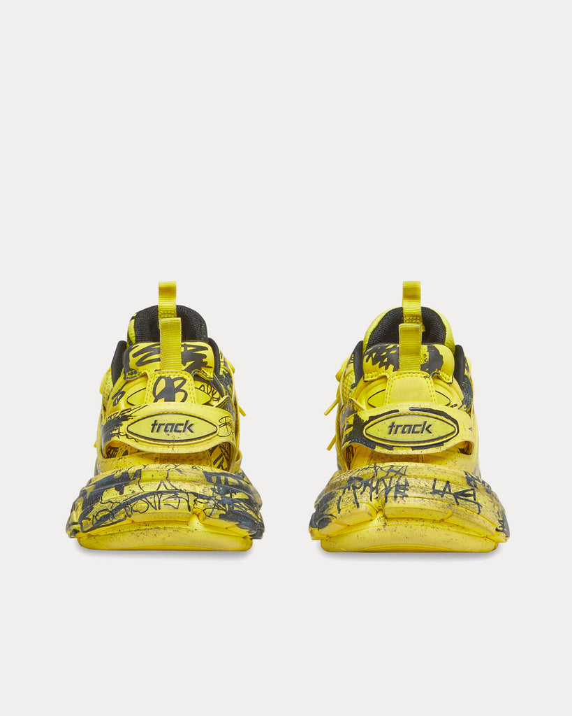 Balenciaga Track Graffiti Mesh Nylon Yellow Black Low Top