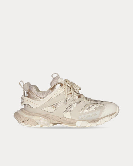 Balenciaga Track Recycled Sole Mesh & Nylon Light Beige Low Top Sneakers - 1