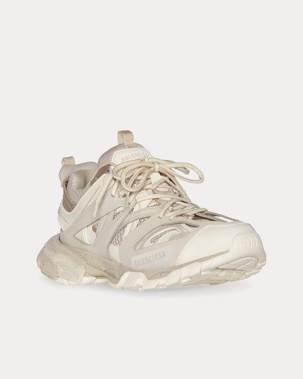 Balenciaga Track Recycled Sole Mesh & Nylon Light Beige Low Top Sneakers - 3