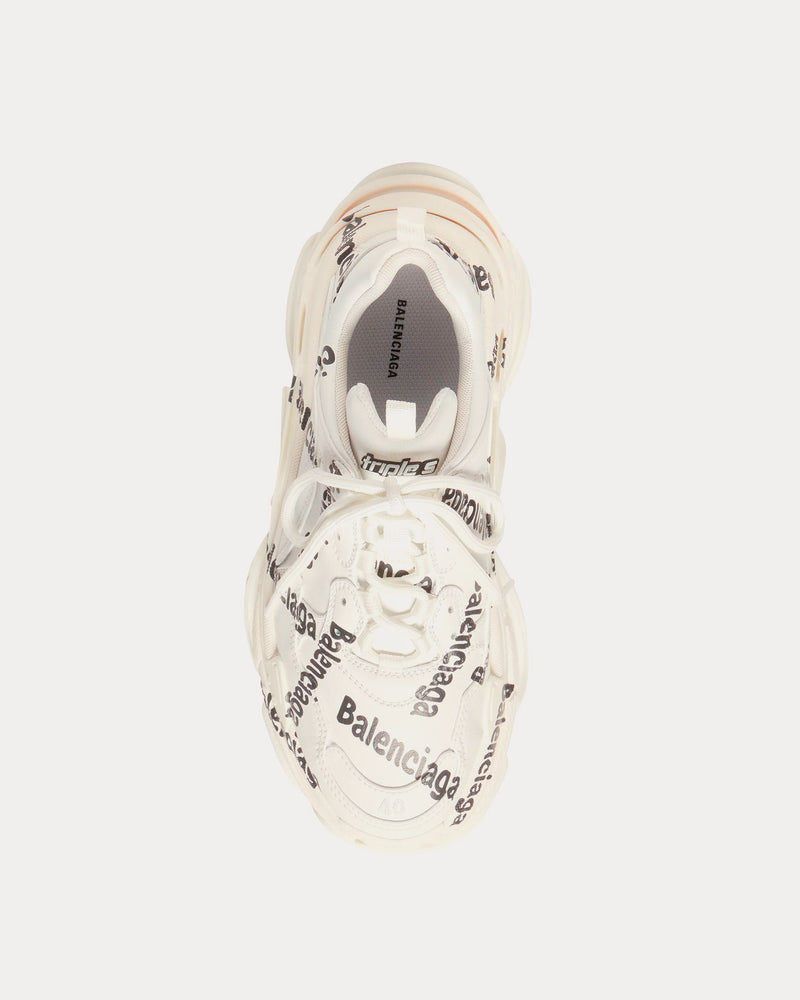 Balenciaga Triple S Logotype White / Black Low Top Sneakers - 2