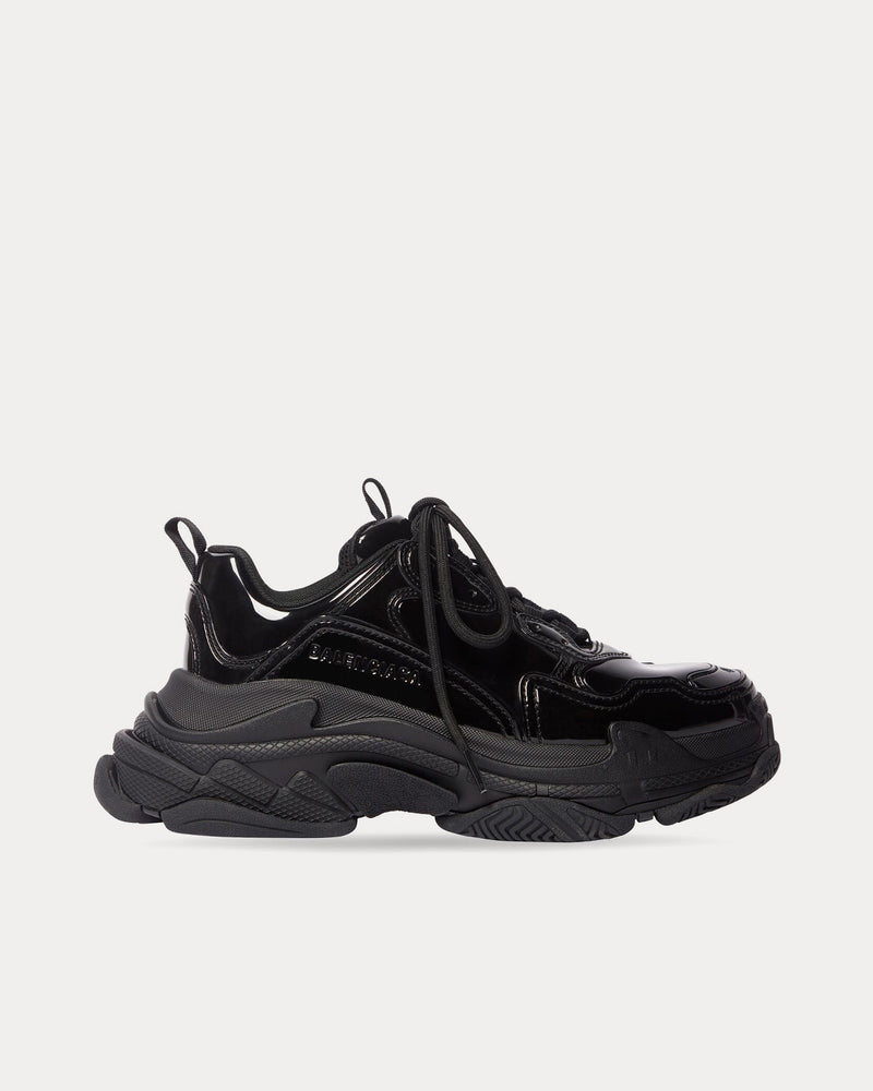 Balenciaga Women's Triple S Rubber Black Low Top Sneakers Trainers
