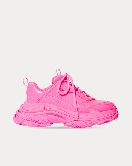 【BALENCIAGA】Women's Triple S Low-Top Sneakers Pink Women's Triple S Sneaker With Rhinestones in Light Pink