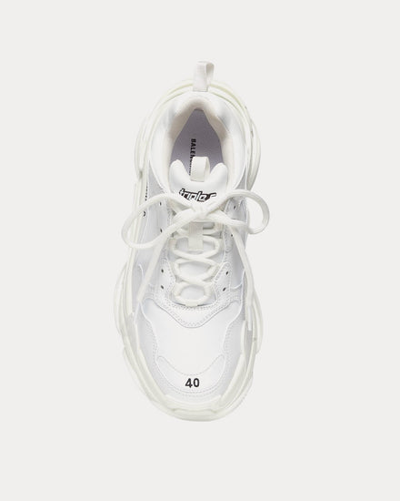 Balenciaga Triple S White Low Top Sneakers - 2