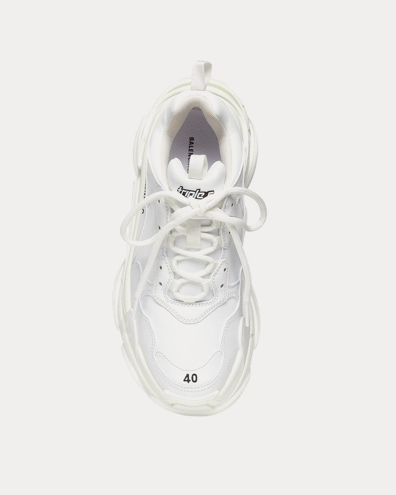 Balenciaga Triple S White Low Top Sneakers - 2