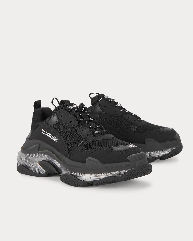 Balenciaga Triple S Clear Sole Black Low Top Sneakers - 2