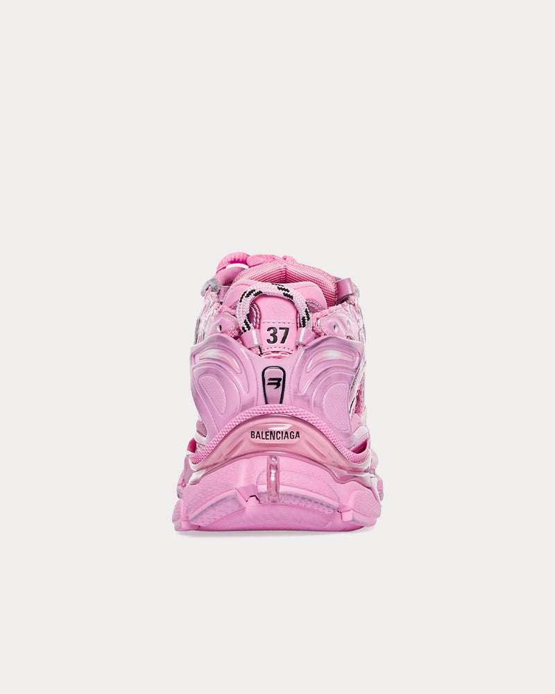 Balenciaga Runner 'Valentine's Day 22' Mesh & Nylon Pink Low Top Sneakers - 3