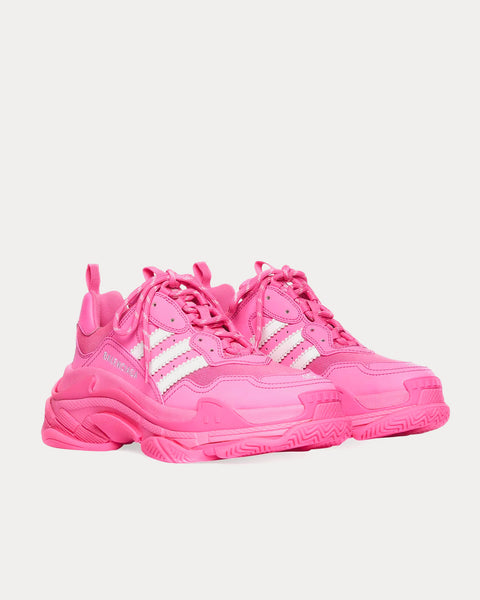 Triple S Pink / White Low Top Sneakers