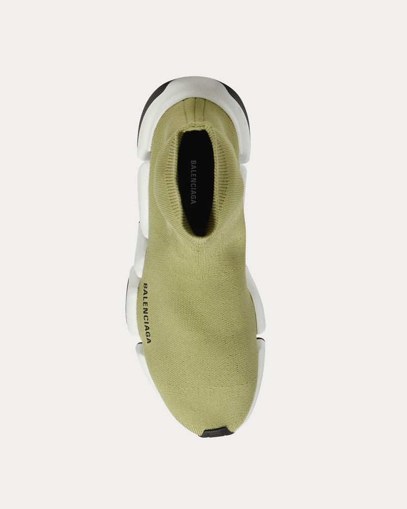 Balenciaga Speed 2.0 Recycled Knit Green High Top Sneakers - 3