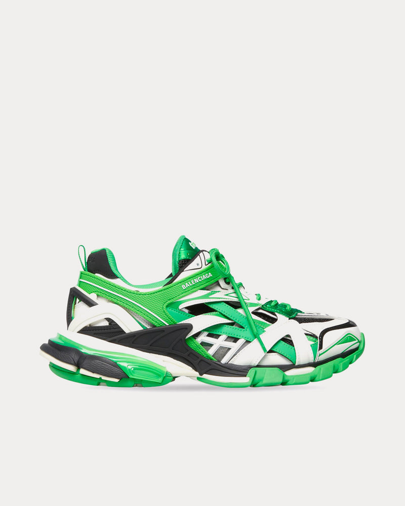 Balenciaga Track 2.0 White / Green / Black Low Top Sneakers - 1