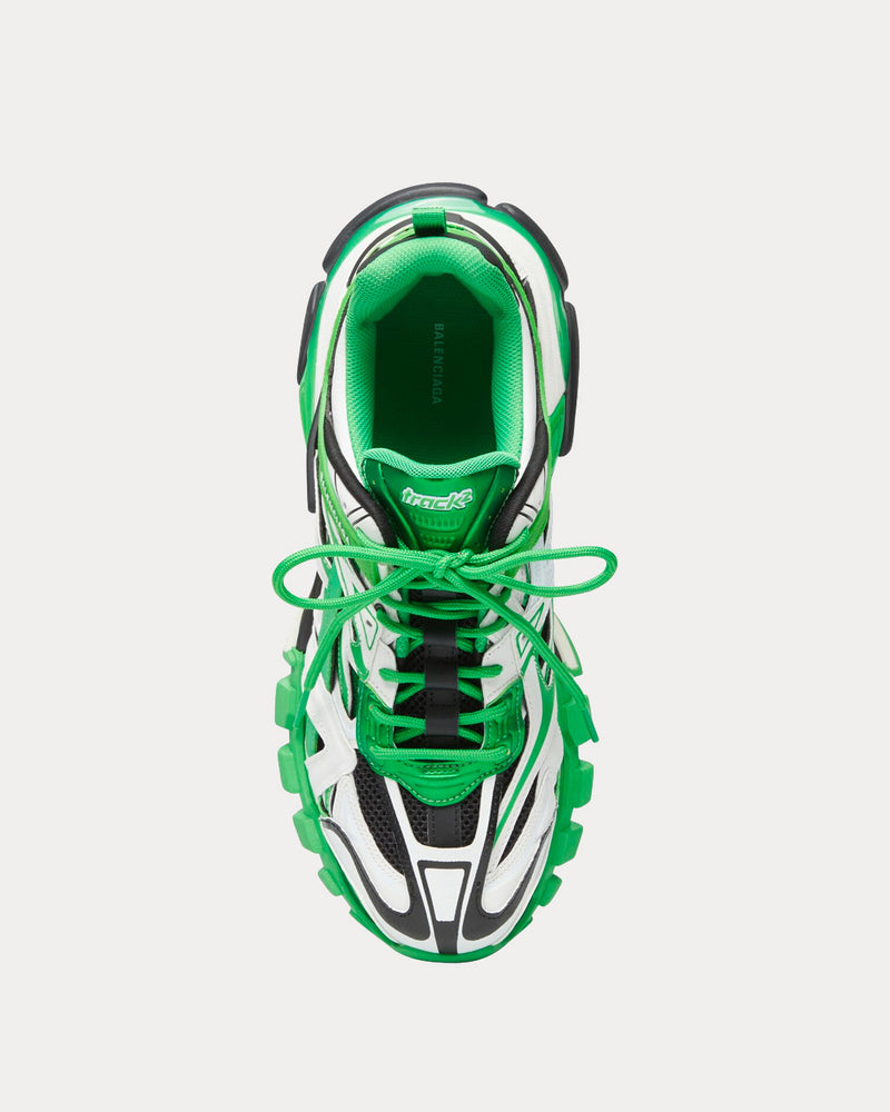 Balenciaga Track 2.0 White / Green / Black Low Top Sneakers - 2