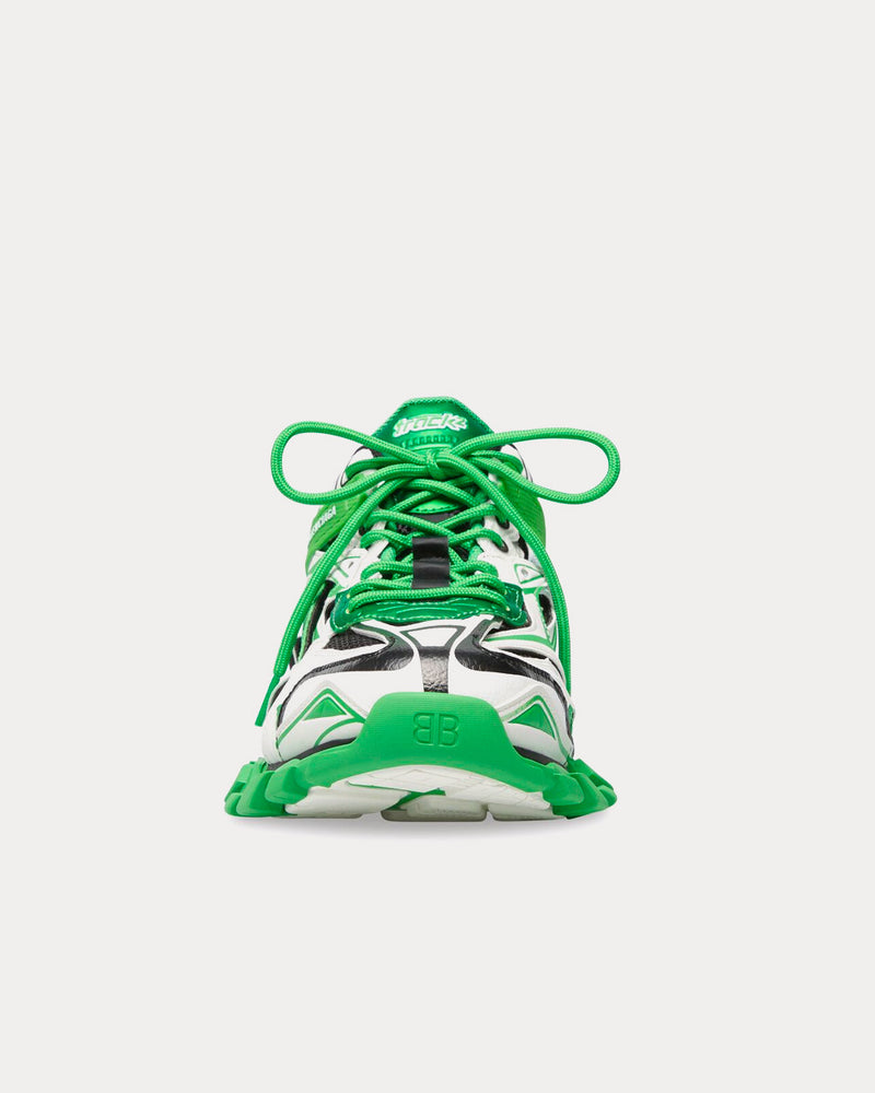 Balenciaga Track 2.0 White / Green / Black Low Top Sneakers - 3