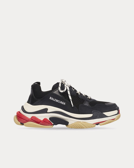 Balenciaga Triple S Double Foam & Mesh Black Low Top Sneakers - 1