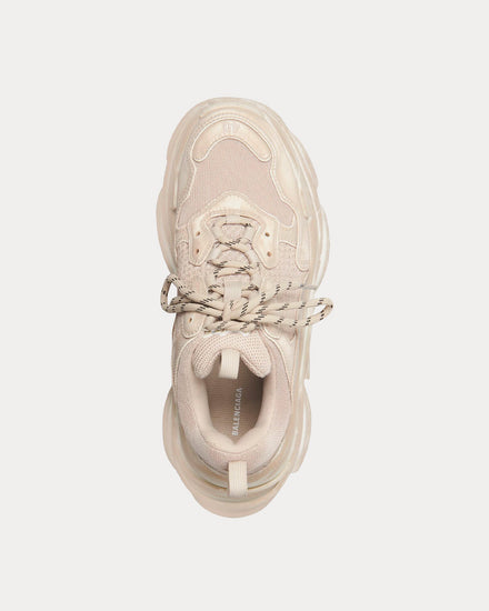Balenciaga Women's Triple S Faded Light Beige Low Top Sneakers