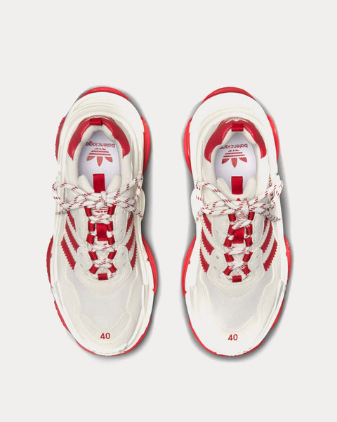 Triple S White / White / Red Low Top Sneakers