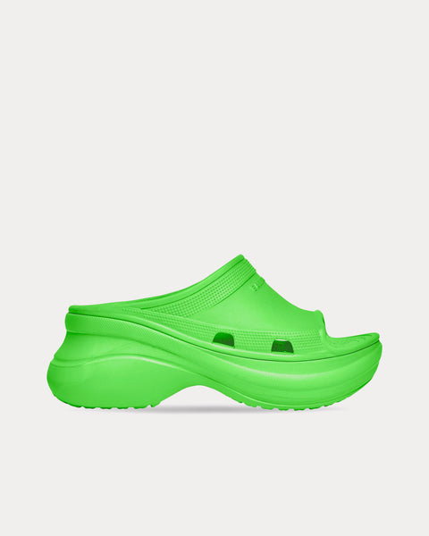 højttaler transmission død Balenciaga x Crocs Pool Rubber Neon Green Slide Sandals - Sneak in Peace