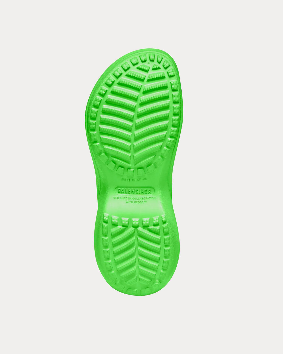 Balenciaga x Crocs - Pool Rubber Neon Green Slide Sandals