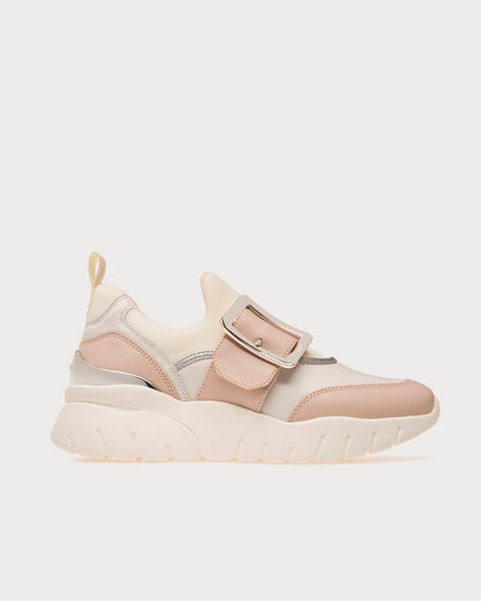 Bally Brinelle White & Pink Low Top Sneakers - 1