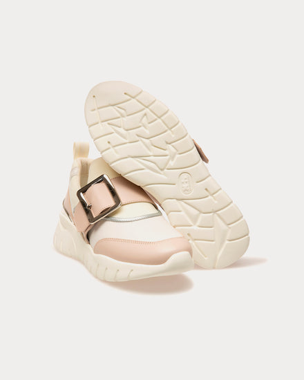Bally Brinelle White & Pink Low Top Sneakers - 2