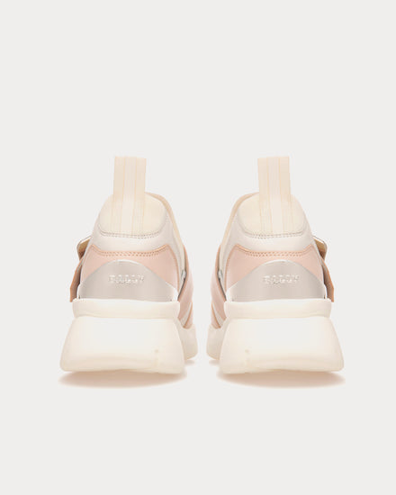 Bally Brinelle White & Pink Low Top Sneakers - 4
