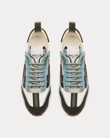 Bally Darky Leather Black / Dusty White / Light Blue Low Top Sneakers - 2