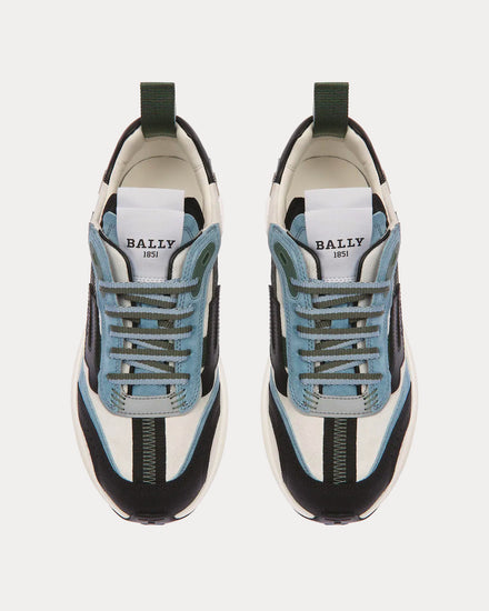 Bally Darky Leather Black / Dusty White / Light Blue Low Top Sneakers - 2