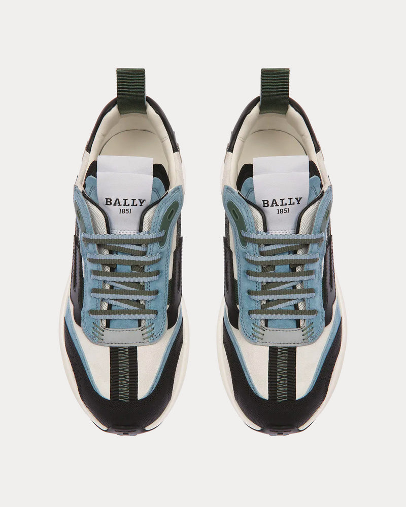 Bally Darky Leather Black / Dusty White / Light Blue Low Top Sneakers - 2